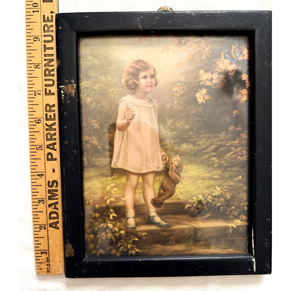 Vtg/Antique Gallery Wall Framed Print & Poem Lot of 6 As-Is TLC Motherhood 1920s - Picture 10 of 16